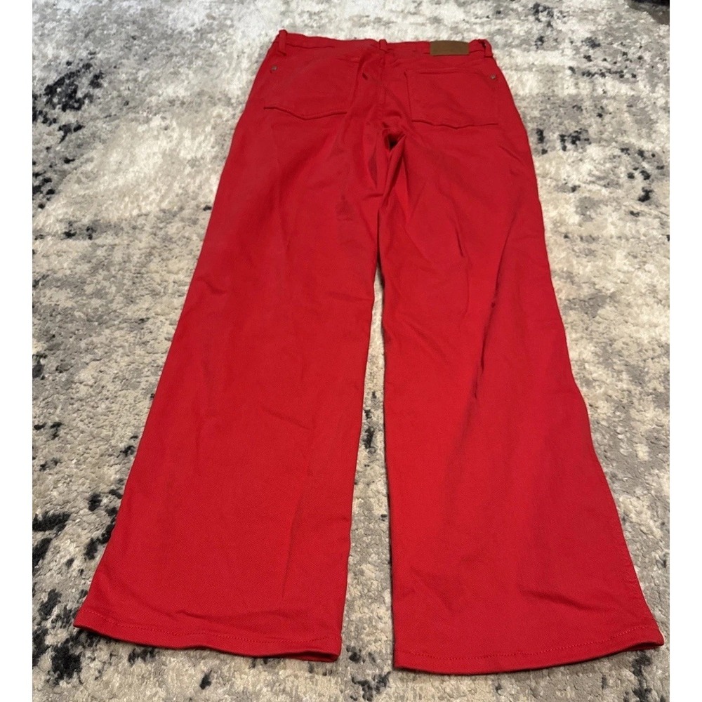 Judy Blue Red Garment Dyed Denim Jeans High Waist Womens Sz 11  / 30 - Picture 5 of 6